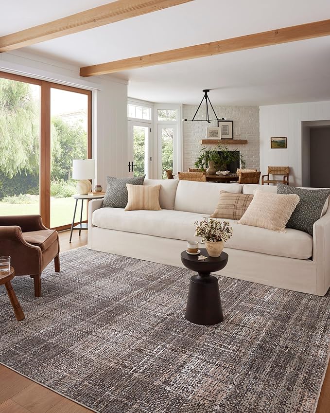 Loloi Angela Rose Ember Collection EMB-05 Graphite/Multi 3'-6" x 5'-6" Accent Rug