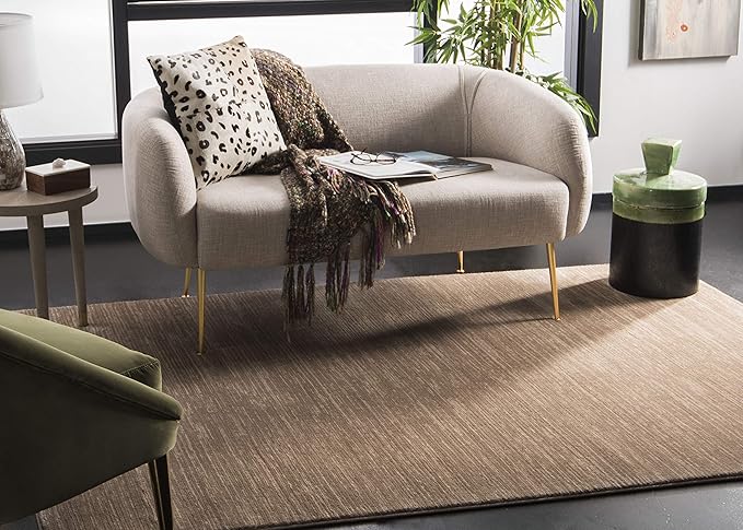 SAFAVIEH Area Rug 4x6 - Vision Collection - Light Brown, Modern Ombre Design, Non-Shedding & Easy to Clean, Ideal for Living Room, Bedroom, Dining Space (VSN606C)
