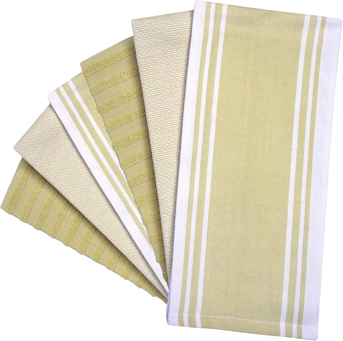 Premium Kitchen Towels | Large Cotton Dish Towels | Flat & Terry Highly - Image 3