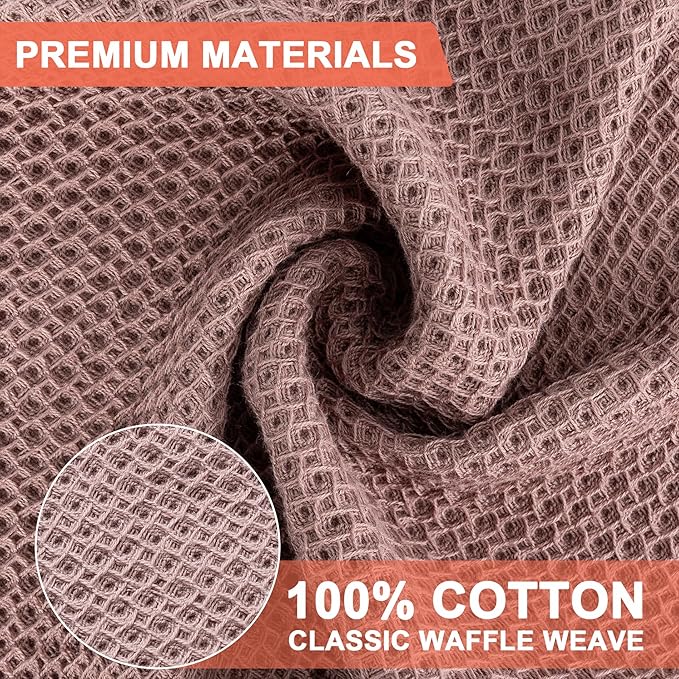 BOOMIBOO 6-Pack Kitchen Dish Cloths, 100% Cotton Waffle Weave, Ultra Soft - Image 3