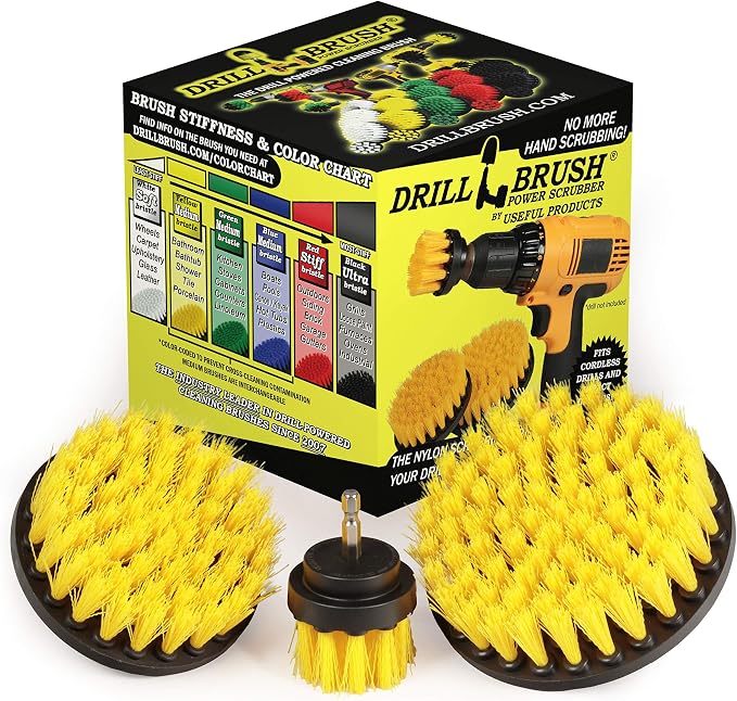 House Cleaning Supplies – Cleaning Drill Brush Set by Drillbrush