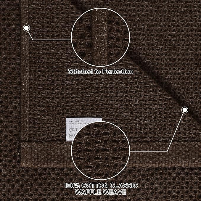 Homaxy 100% Cotton Kitchen Towels and Dishcloths Set, 12 x 12 Inches and 13 x - Image 2