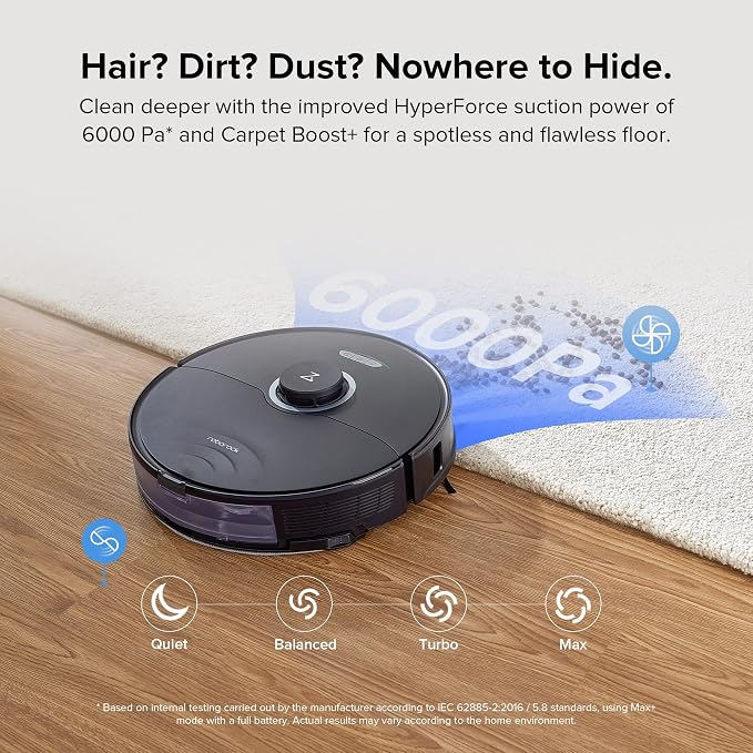 roborock S8 Robot Vacuum and Mop Cleaner, DuoRoller Brush, 6000Pa Suction - Image 5