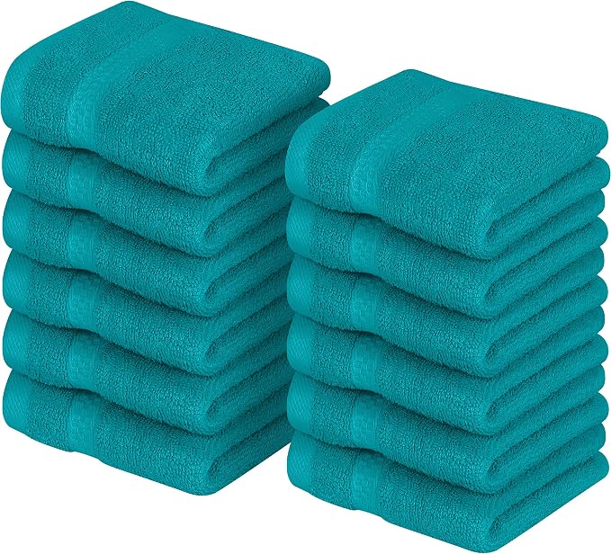 Utopia Towels 12 Pack Premium Wash Cloths Set, 12 by 12 Inches, 100% Cotton by UTOPIATOWELS