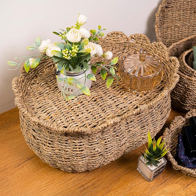 KOLWOVEN Set of 3 Wicker Storage Baskets - Image 4