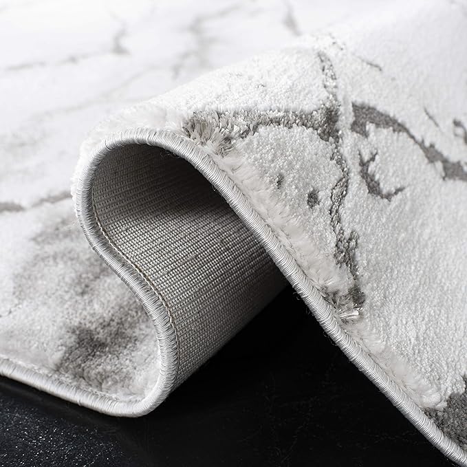 SAFAVIEH Craft Collection Runner Rug - 2'3" x 10', Grey & Silver, Modern Abstract Design, Non-Shedding & Easy Care, Ideal for High Traffic Areas in Living Room, Bedroom (CFT877G)