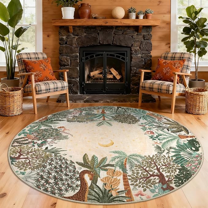 GarveeHome Round Area Rugs 6ft for Bedroom - Image 7