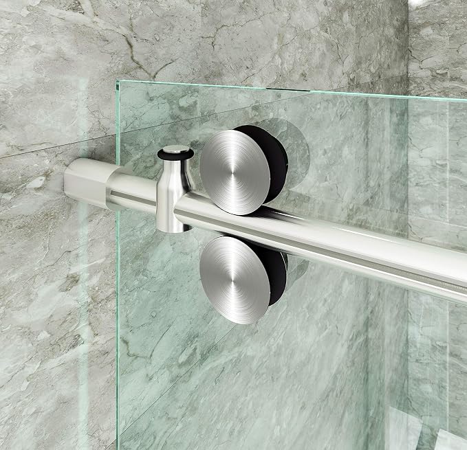 DIYHD 5FT Frameless Sliding Glass Shower Door Hardware, Stainless Steel Twin by DIYHD