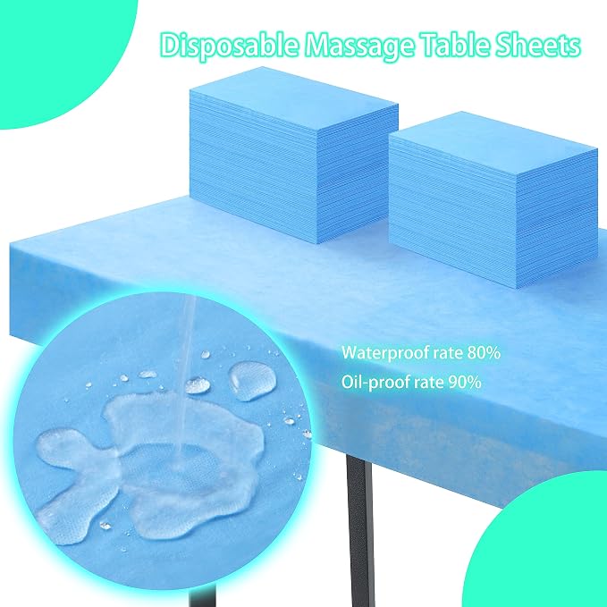 Disposable Bed Sheets for Massage Table 100 Pcs 31" x 71" Waterproof Massage - Image 4