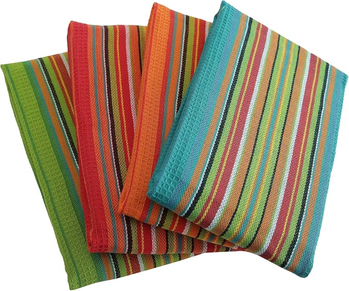 DG Collections 100% Cotton Salsa Kitchen Towels – 8 Pack, Super Absorbent Dish - Image 2