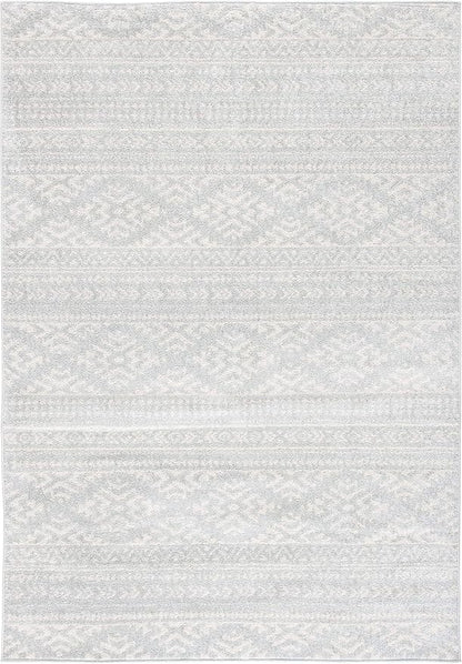 SAFAVIEH Tulum Collection Accent Rug - 2' x 5', Light Grey & Ivory, Moroccan Boho Tribal Design, Non-Shedding & Easy to Clean, Ideal for Front Door, Kitchen, Entryway, Foyer (TUL272F)