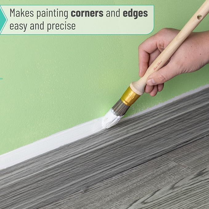 Bates Trim Brush, Wood Handle Paint Brush, Small Brushes - Image 3