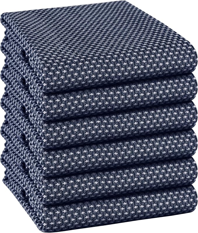 TWINY threads 6 Pack Kitchen Towels, 100% Cotton, 18x28 Inches, Highly by TWINYThreads