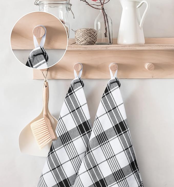 Utopia Towels Black & White Dish Towels 100% Ring Spun Cotton Highly Absorbent - Image 6