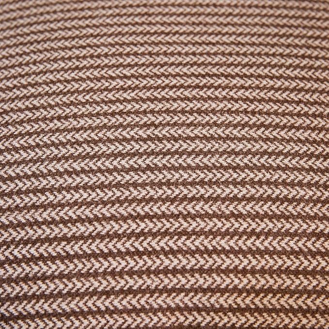 Throw Pillow Covers Square Pillow Cases for Farmhouse Cushion Case and Home Sofa Couch Decor Pack of 2,18x18 Inch Senior Brown Striped