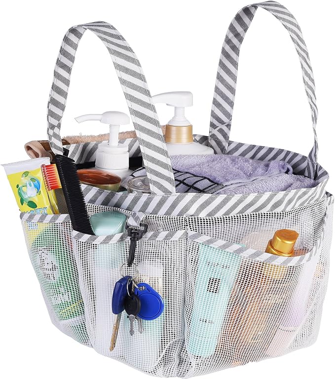 Haundry Mesh Shower Caddy Bag for College Dorm Room Essentials Portable Shower by Haundry