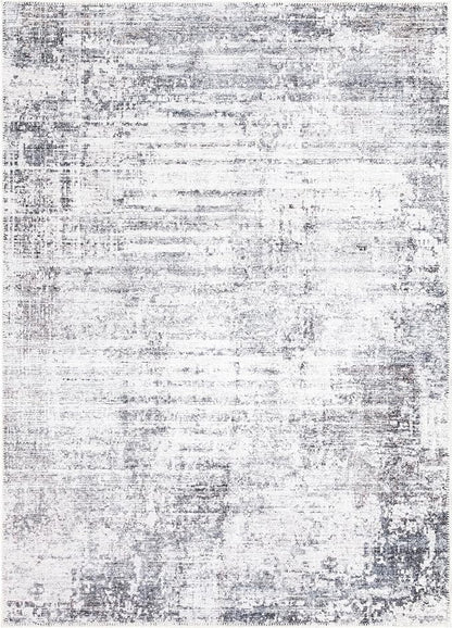 Bloom Rugs Washable Non-Slip 4' x 6' Rug - Gray/Charcoal/Blue Modern Abstract Area Rug for Living Room, Bedroom, Dining Room, and Kitchen - Exact Size: 4' x 6'