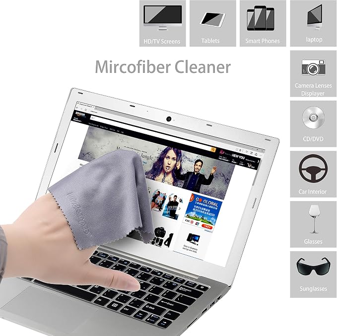 Wisdompro 8-Pack 6x7 Inches Microfiber Cleaning Cloth - Image 4
