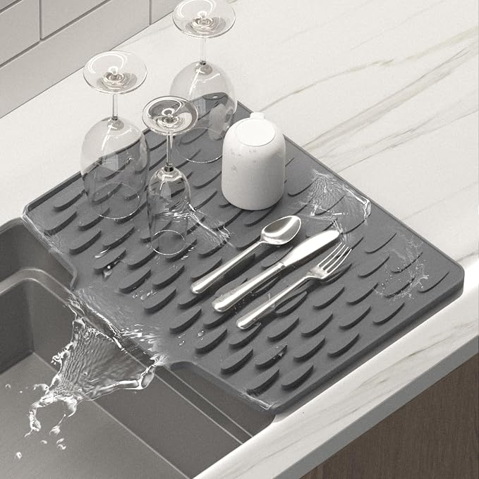 Silicone Dish Drying Mat for Kitchen Counter or Sink by Unknown