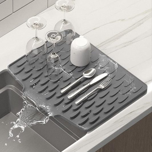 Silicone Dish Drying Mat for Kitchen Counter or Sink by Unknown