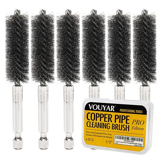 Quadruple Wire Twist Professional ID Copper Tube Pipe Cleaner by VOUYAR%C2%AEProfessionalTools