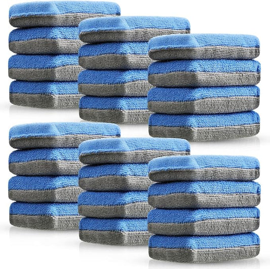 Tallew 24 Pieces Blue and Gray Thin Microfiber Ceramic Coating Applicator by Tallew
