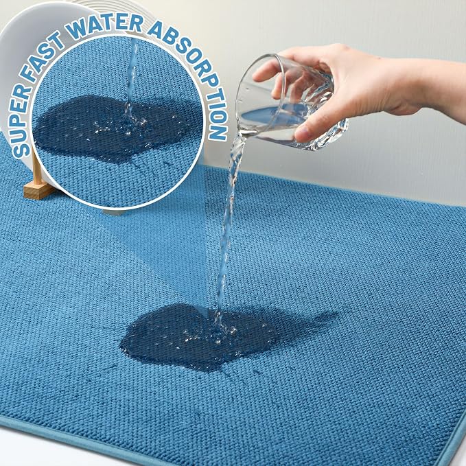 Hushee 2 Pack Extra Large Dish Drying Mat Microfiber Absorbent Dish Drying Pad - Image 3