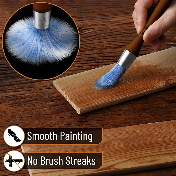 Bates- Trim Paint Brush, 0.75 Inch, Ergonomic Non-Slip Handle, Synthetic - Image 5