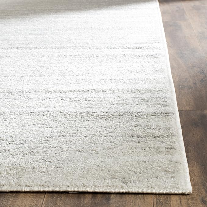SAFAVIEH Adirondack Collection Runner Rug - 2'6" x 10', Ivory & Silver, Modern Ombre Design, Non Shedding & Easy to Clean, Ideal for Hallway, Foyer, Kitchen, Entryway, Bedroom (ADR113B)