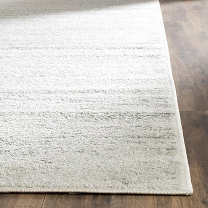 SAFAVIEH Adirondack Collection Runner Rug - 2'6" x 10', Ivory & Silver, Modern Ombre Design, Non Shedding & Easy to Clean, Ideal for Hallway, Foyer, Kitchen, Entryway, Bedroom (ADR113B)