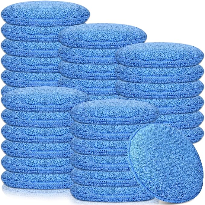 Tanlade 24 Pcs Car Detailing Microfiber Applicator Pad Wax Applicator Wash by Tanlade
