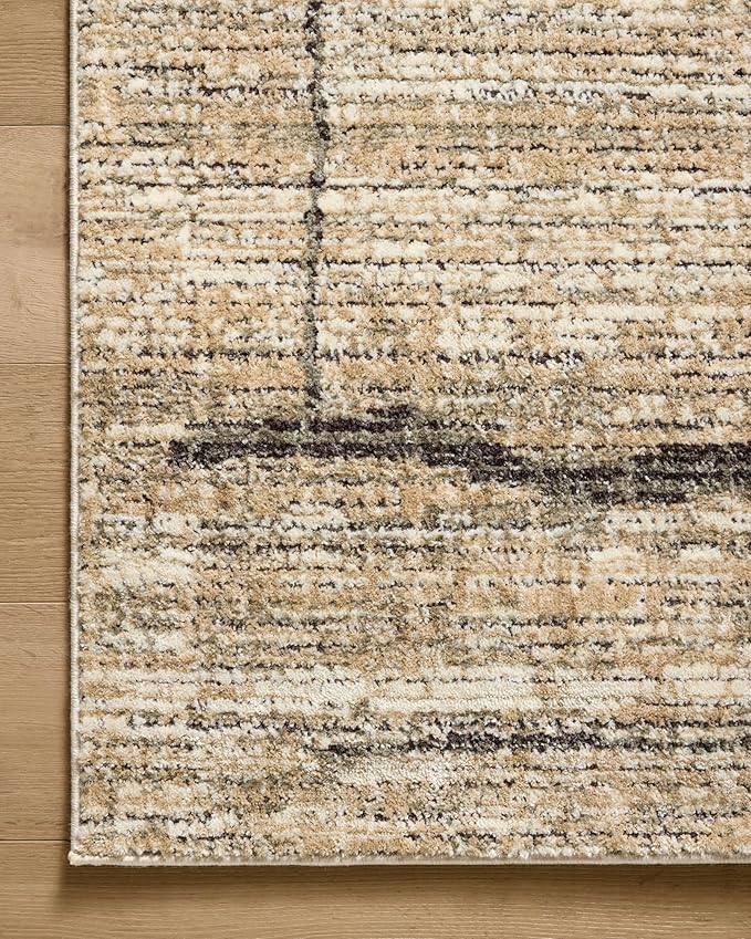 Loloi Jeremiah Brent Bleecker Collection BLE-05 Natural/Charcoal 6'-7" x 9'-3" Area Rug