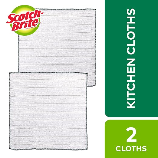Scotch-Brite Premium Microfiber Kitchen Cloth, 2 Pack - Image 2