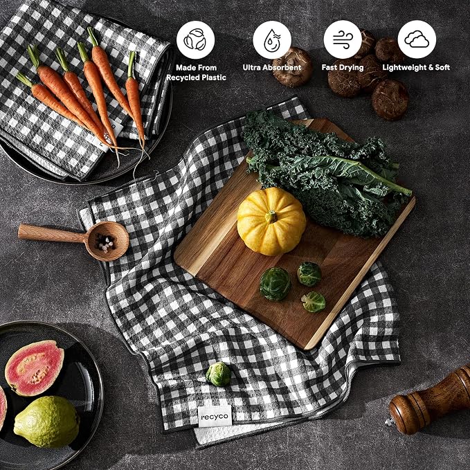 RECYCO Waffle Kitchen Towel Set of 2 - Image 2