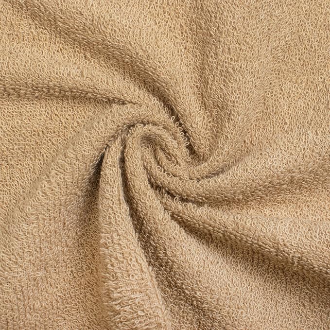 Basic Wash Cloths 12x12 Inches – Pack of 12 – Beige Color – Soft and Absorbent - Image 5