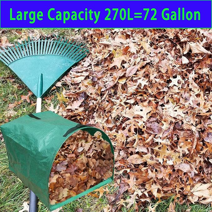72-Gallon Large Yard Waste Bags, Large Yard Dustpan-Type Lawn and Leaf Bags - Image 7