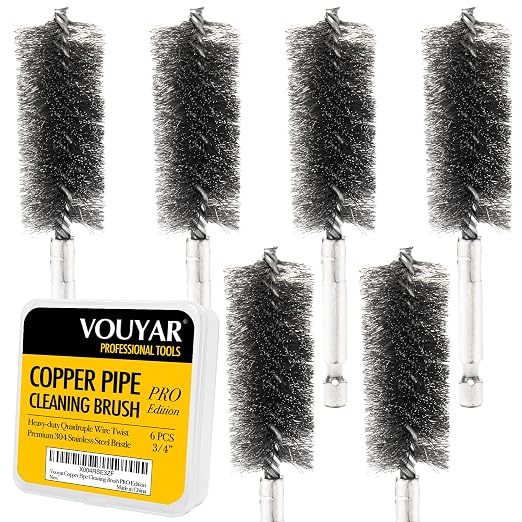 Quadruple Wire Twist Professional ID Copper Tube Pipe Cleaner by VOUYAR%C2%AEProfessionalTools