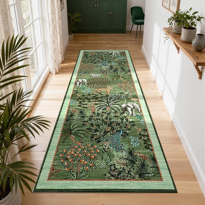 GarveeHome Jungle Rug 2x6 Kitchen Runner Rug Non Slip Washable Runners - Image 2