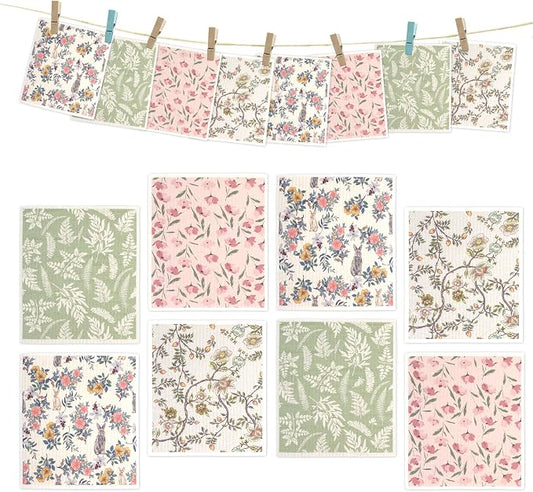 YoulerTex Swedish Dishcloths Dish Towels Set: 6 Packs Cellulose Sponge Cloths by YoulerTex