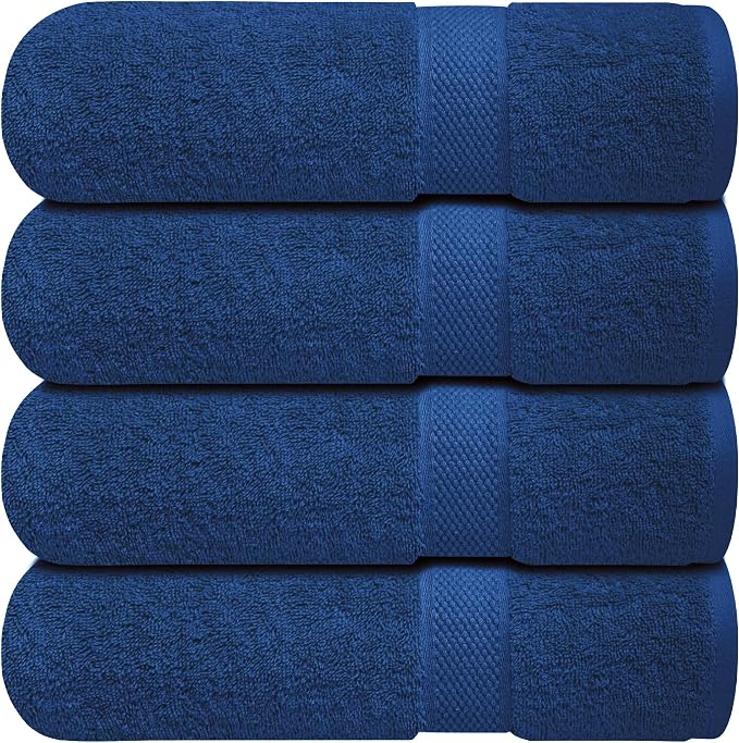 Infinitee Xclusives Luxury 100% Ring-Spun Cotton Bath Towels Set of 4 – Soft by InfiniteeXclusives