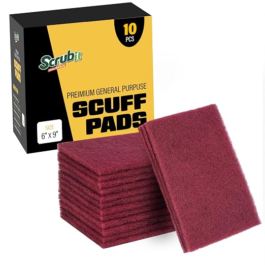 SCRUBIT 6 x 9 in. General Purpose Scuff Pads, Paint Primer Prep Adhesion - Image 8