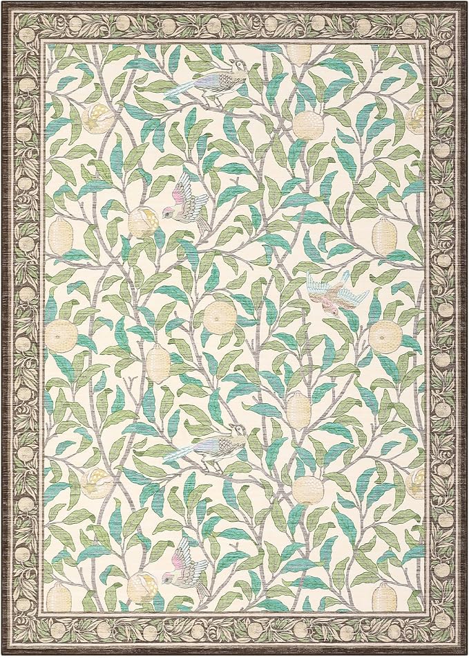 GarveeHome Boho Leaf Rugs for Bedroom, 5x7 Area Rugs for Living Room - Image 4