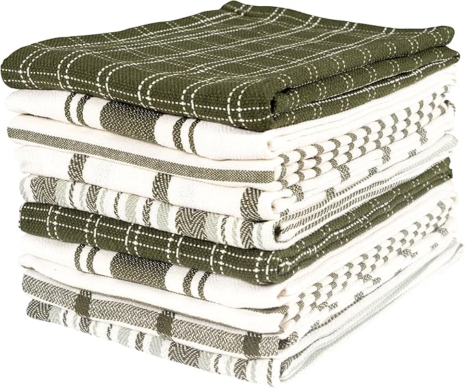 KAF Home Assorted Flat Kitchen Towels | 100% Cotton by KAFHome