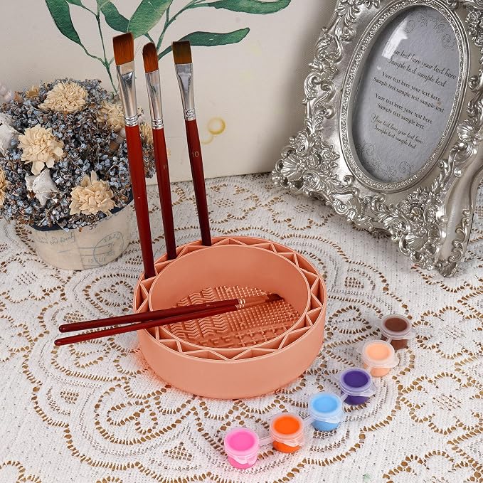 Pen Brush Washer, Watercolor Brush Cleaner, Silicone Brushs Bowl Clean - Image 4
