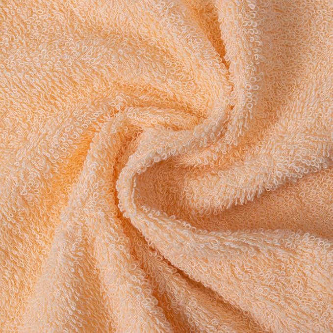Textila Terry Wash Cloths – Pack of 10, Soft Peach, 12x12 Inches – Soft - Image 8