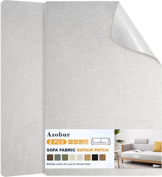 Azobur Couch Patch Repair Fabric, Microfiber Fabric, Self-Adhesive, by Azobur