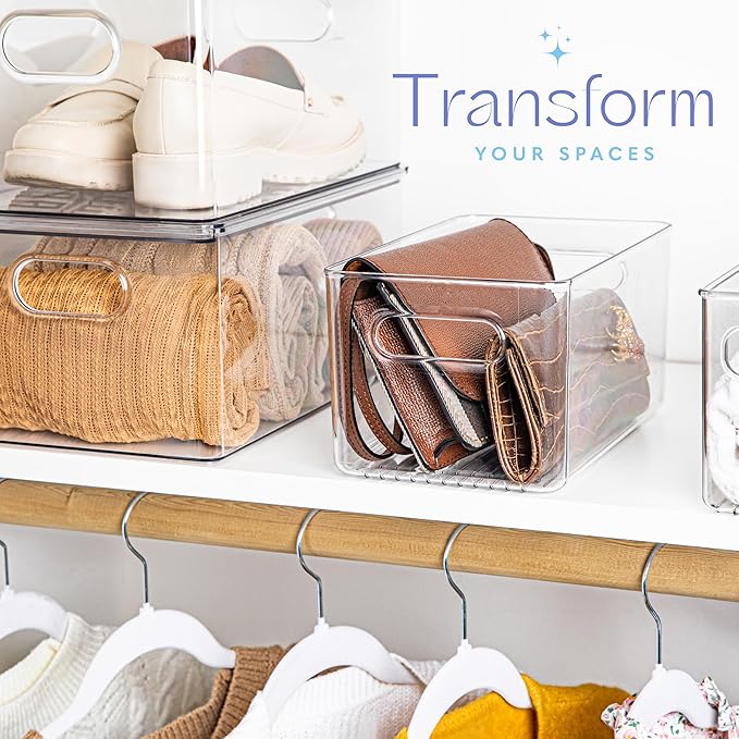 Plastic Food Storage 4 Pack Clear Container Bin - Image 2