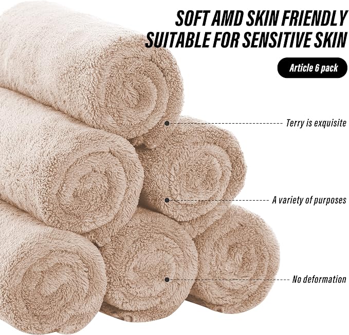 MOONQUEEN 6 Pack Premium Hand Towels - Image 7
