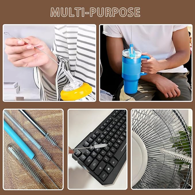 Straw Cleaner Brush for Stanley Cup, 10 inch Straw Brush for 40oz 30oz 20 oz - Image 7