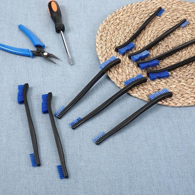 9Pcs Double-Ended Cleaning Brushes Set Nylon All Purpose Clean Brush Small - Image 7